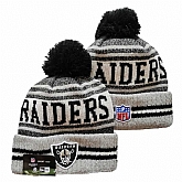 Raiders Team Logo Gray Pom Cuffed Knit Hat YD,baseball caps,new era cap wholesale,wholesale hats